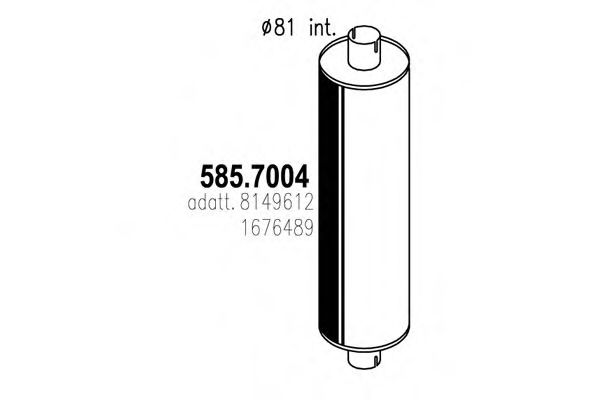 585.7004 ASSO Middle-/End Silencer