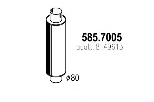 585.7005 ASSO Middle-/End Silencer