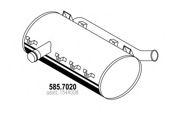 585.7020 ASSO Middle-/End Silencer
