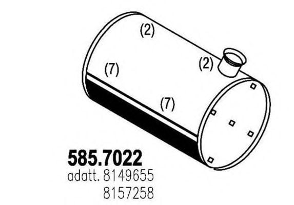 585.7022 ASSO Middle-/End Silencer