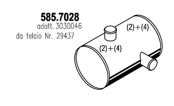 585.7028 ASSO Middle-/End Silencer