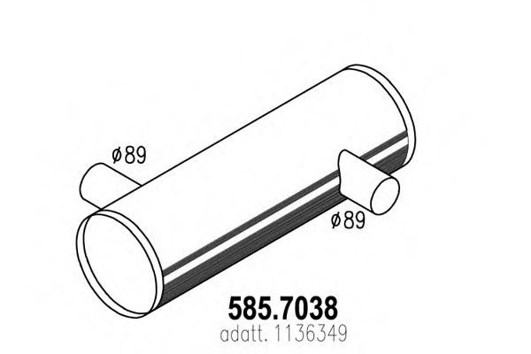 585.7038 ASSO Middle-/End Silencer