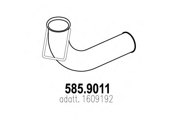585.9011 ASSO Труба выхлопного газа