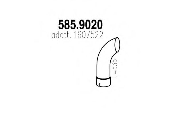 585.9020 ASSO Exhaust System Exhaust Pipe