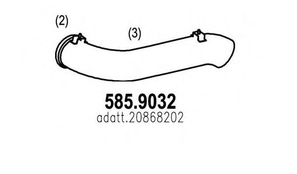 585.9032 ASSO Exhaust System Exhaust Pipe