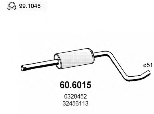 60.6015 ASSO Brake Pad Set, disc brake