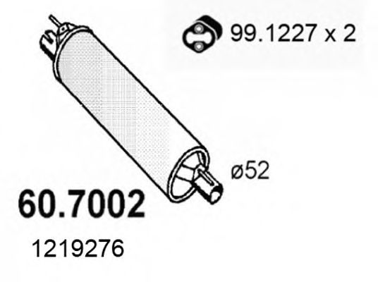 60.7002 ASSO Шарнирный комплект, приводной вал