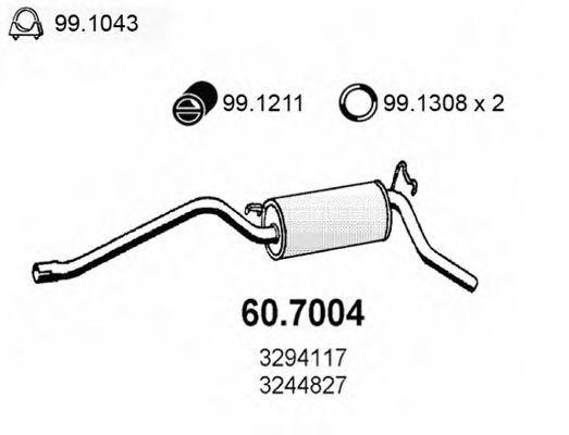 60.7004 ASSO Joint Kit, drive shaft
