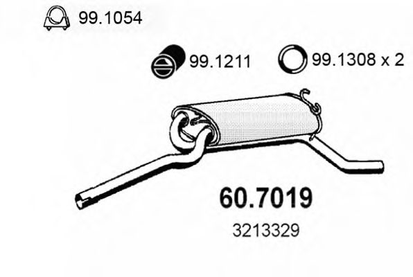 60.7019 ASSO Final Drive Joint Kit, drive shaft