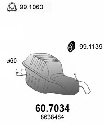 60.7034 ASSO Gasket, cylinder head