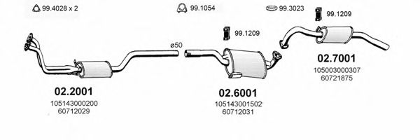 ART0001 ASSO Exhaust System Exhaust System