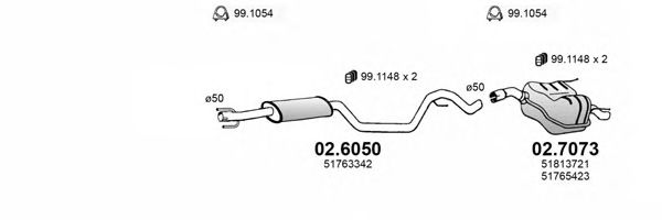 ART3142 ASSO Exhaust System Exhaust System