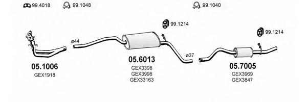 ART0163 ASSO Exhaust System Exhaust System