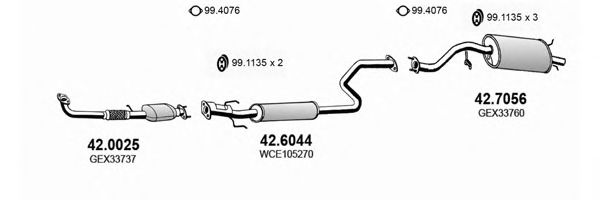 ART0187 ASSO Exhaust System Exhaust System