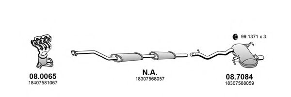 ART4303 ASSO Exhaust System Exhaust System