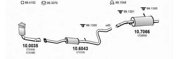 ART2778 ASSO Exhaust System Exhaust System