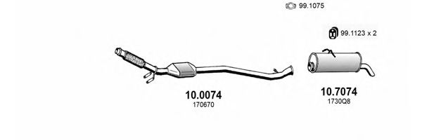 ART3234 ASSO Exhaust System Exhaust System