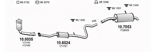 ART3242 ASSO Exhaust System Exhaust System