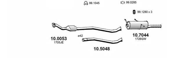 ART4117 ASSO Exhaust System Exhaust System