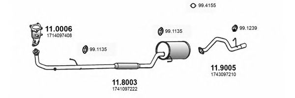 ART3290 ASSO Exhaust System Exhaust System