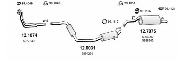 ART0639 ASSO Exhaust System Exhaust System