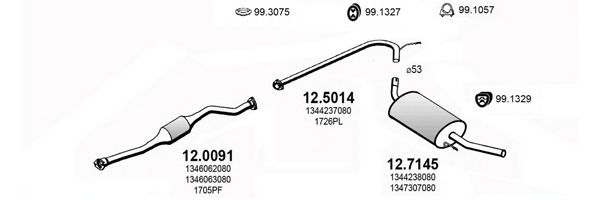 ART2808 ASSO Exhaust System Exhaust System
