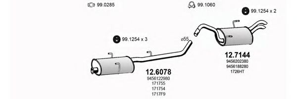 ART2836 ASSO Exhaust System Exhaust System