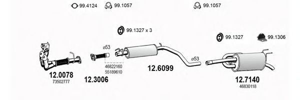 ART2821 ASSO Exhaust System Exhaust System