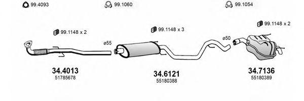 ART3302 ASSO Exhaust System Exhaust System