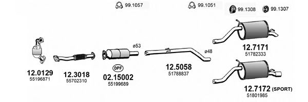 ART4297 ASSO Exhaust System Exhaust System