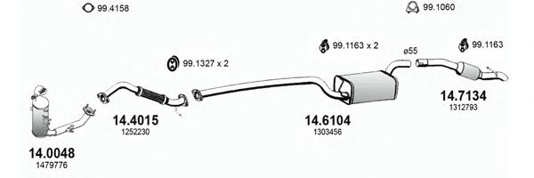 ART2846 ASSO Exhaust System Exhaust System