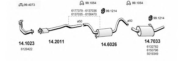 ART1022 ASSO Exhaust System Exhaust System