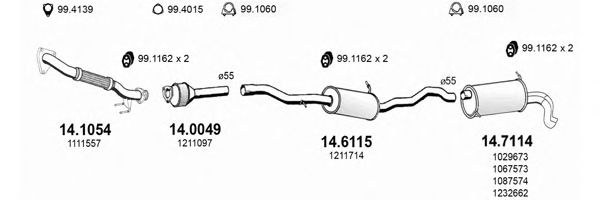 ART3351 ASSO Exhaust System Exhaust System