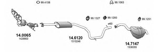 ART3348 ASSO Exhaust System Exhaust System