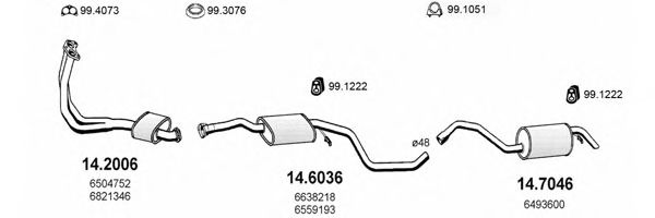 ART1038 ASSO Exhaust System Exhaust System