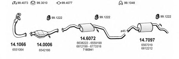 ART1039 ASSO Exhaust System Exhaust System