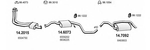 ART1042 ASSO Exhaust System Exhaust System