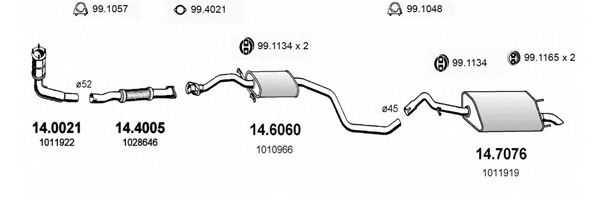 ART1053 ASSO Exhaust System Exhaust System