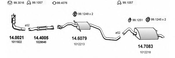 ART1061 ASSO Exhaust System Exhaust System