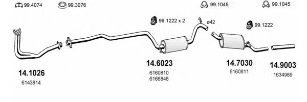 ART1074 ASSO Exhaust System Exhaust System