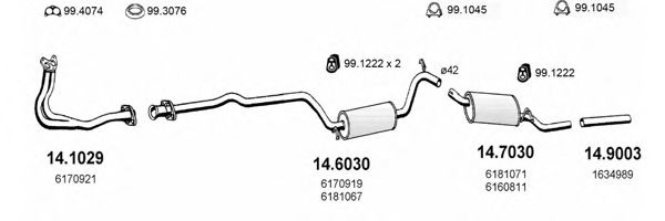 ART1076 ASSO Exhaust System Exhaust System