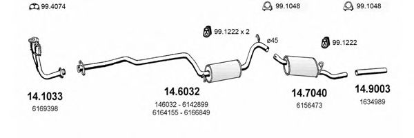 ART1082 ASSO Exhaust System Exhaust System