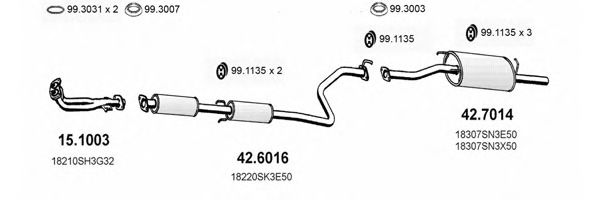 ART1117 ASSO Exhaust System Exhaust System
