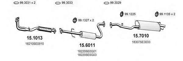 ART1128 ASSO Exhaust System Exhaust System