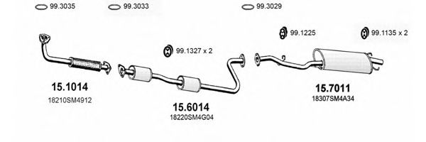 ART1129 ASSO Exhaust System Exhaust System
