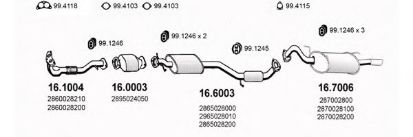 ART1156 ASSO Exhaust System Exhaust System