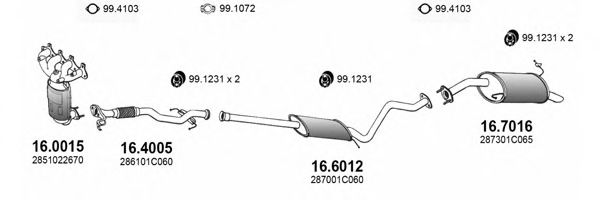 ART3396 ASSO Exhaust System Exhaust System