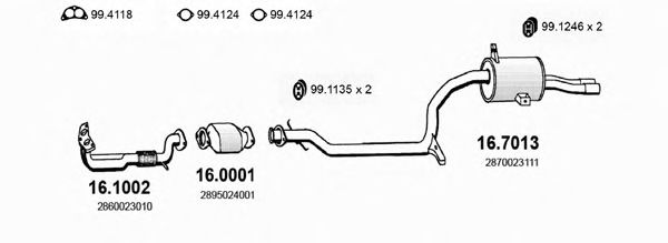 ART1173 ASSO Exhaust System Exhaust System