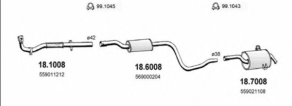 ART1183 ASSO Exhaust System Exhaust System