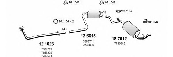 ART1189 ASSO Exhaust System Exhaust System